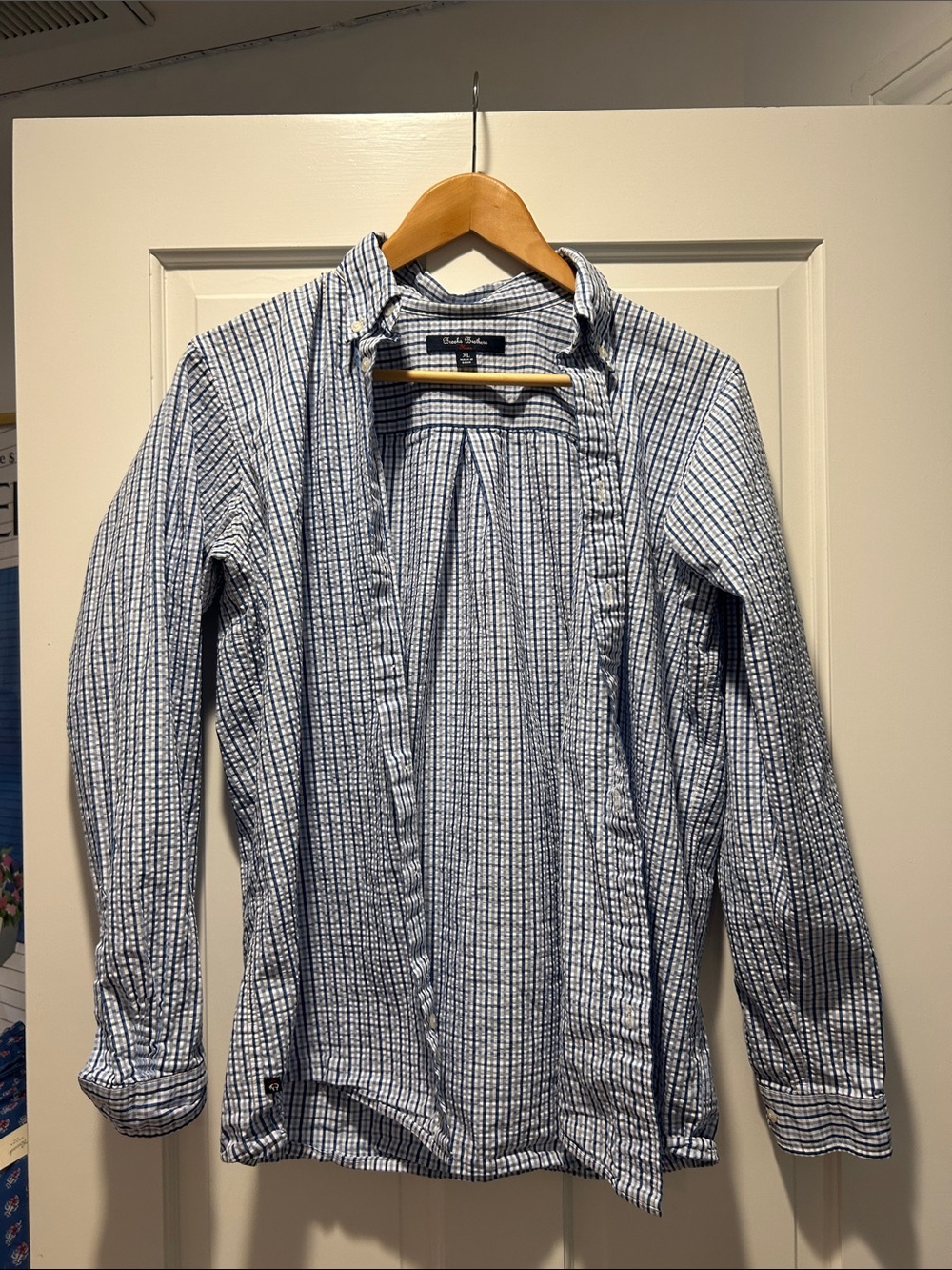 Brooks Brothers Blue and White Gingham Shirt